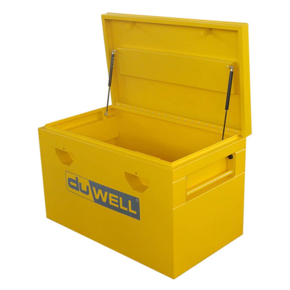 Steel Forkliftable Site Box 1,030 x 600 x 640mm Yellow 61072485 SITBOX1030