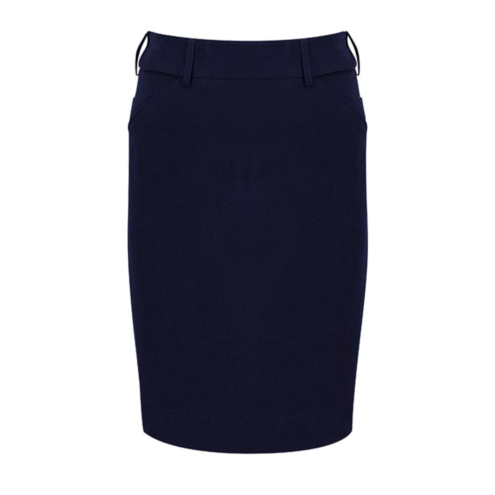 Ladies Adjustable Waist Skirt - 14 36014529 A21510-NAV-14