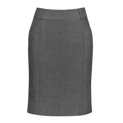 Ladies Feature Pleat Skirt Grey - 12 36015155 20316-GRY-12