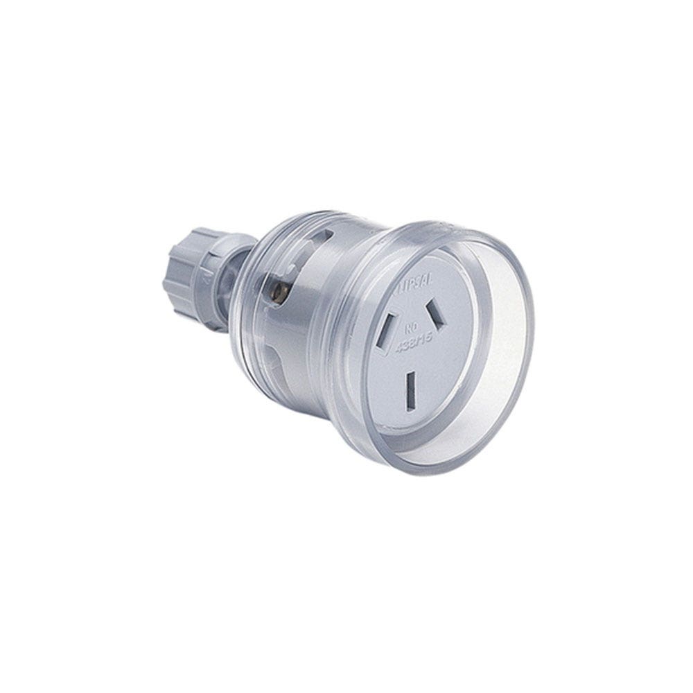 Extension Cord Socket Outlet 15A 250V 3 Pin Hole Transparent 3422003 CLI438S15TR