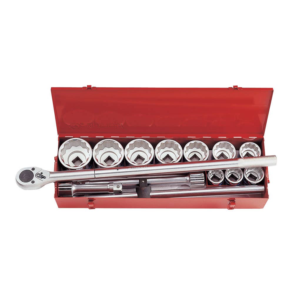 Socket & Ratchet Set 1'' Drive Metric 12 Point 14 Piece 91610020 8015MR