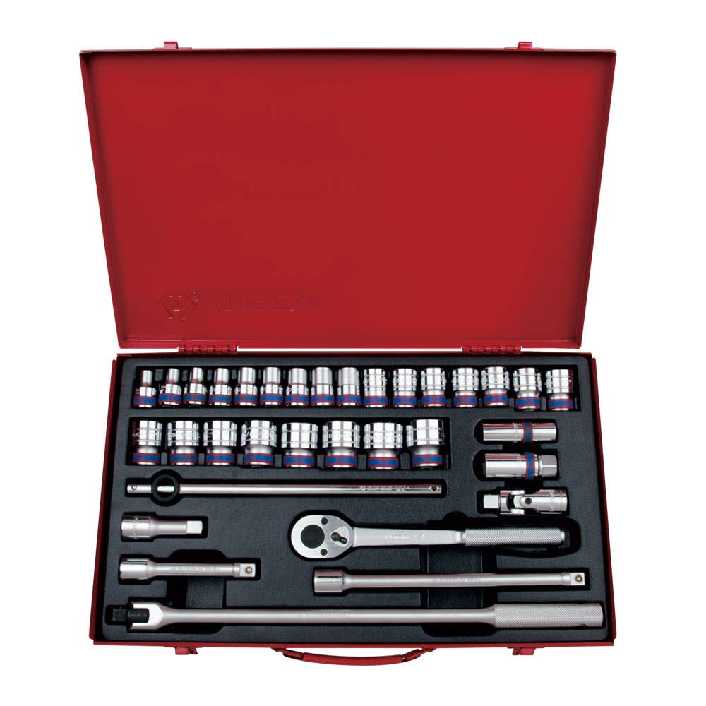 33 Piece Socket & Ratchet Set 1/2'' Drive Metric 12 Point 61052400 4034MR