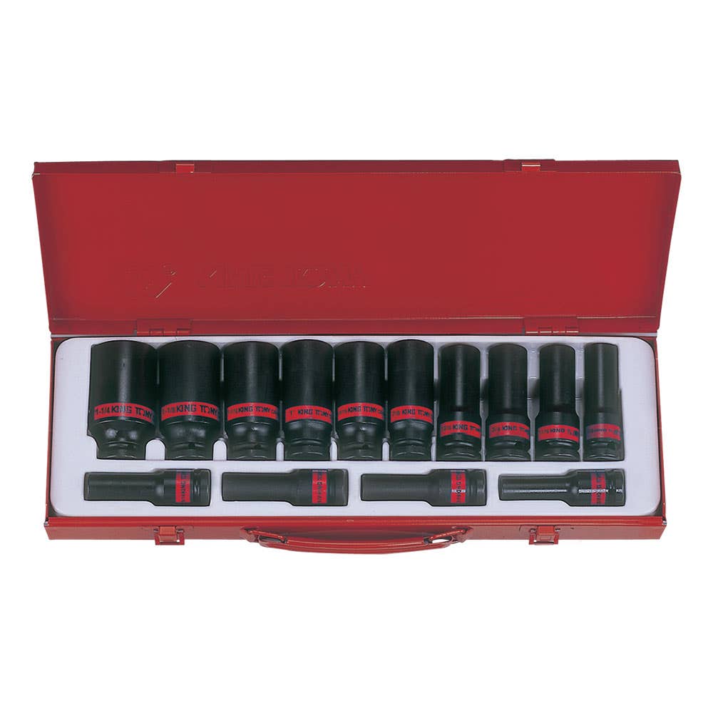 Impact Socket Set 1/2'' Drive 6 Point Imperial Deep 14 Piece 91990054 4416SP