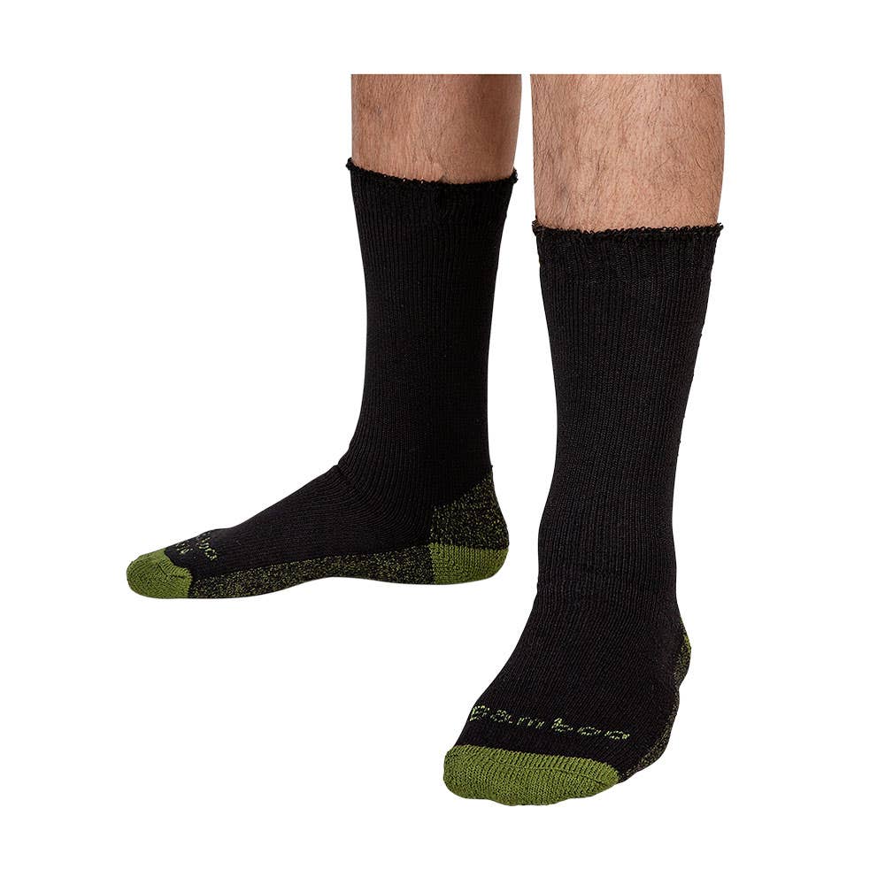 Premium Bamboo Socks 3 Pairs Black/Green 10-14 40038717 M01B1014-3BK