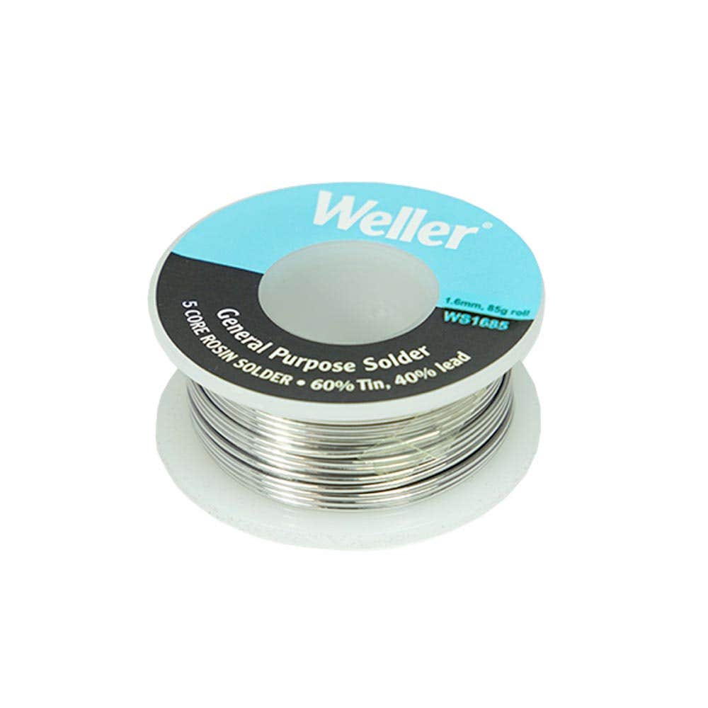 Solder 1.6MM ROSIN CORE 60/40 85G Weller 40027842 WS1685