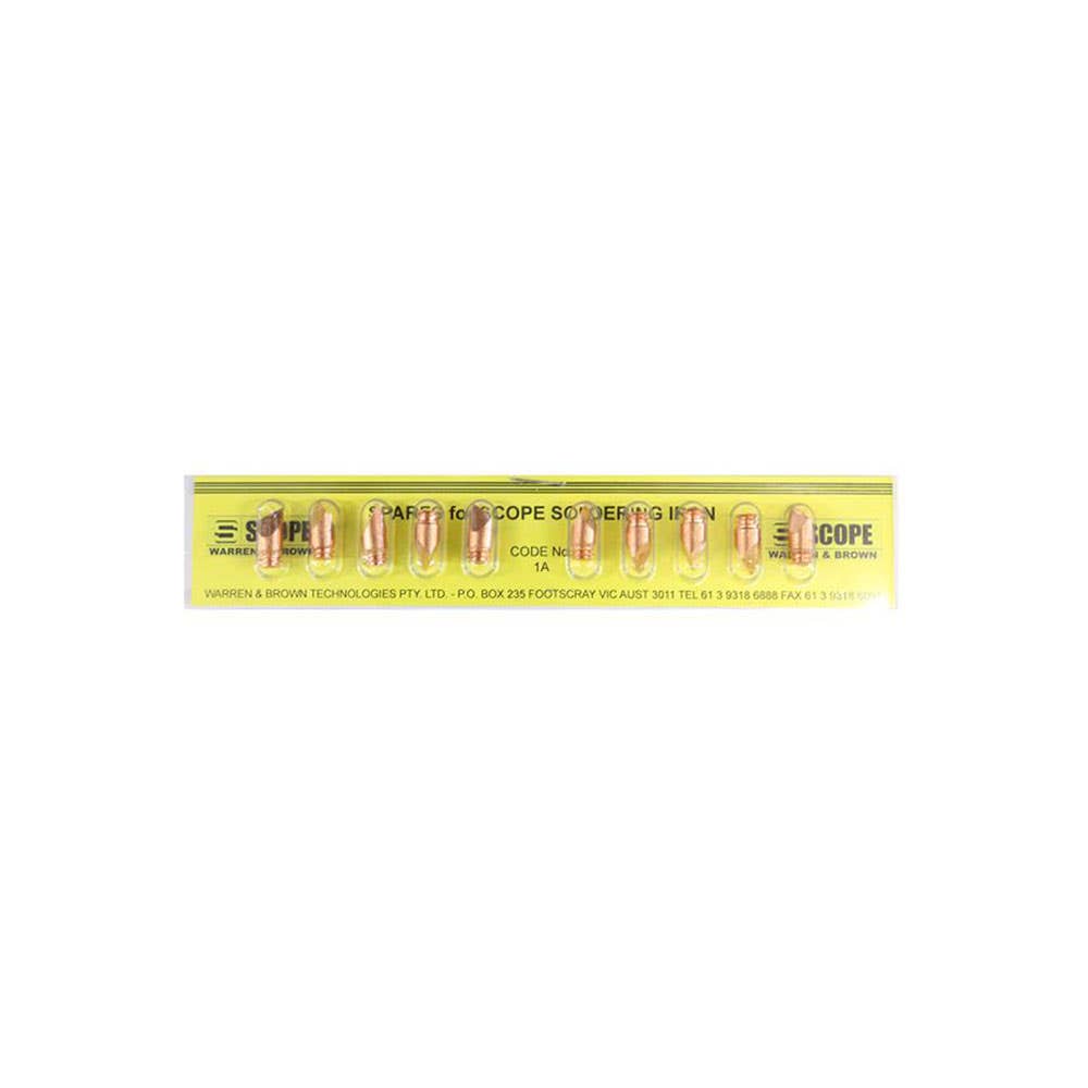Scope Double Flat Copper Tip For Soldering Iron 6.4mm Pk 10 91980066 01A