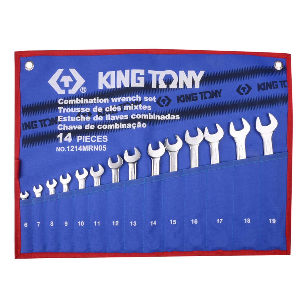 Combination Spanner Set Open & Ring 6 - 19mm 14 Piece 31760004 1214MRN05