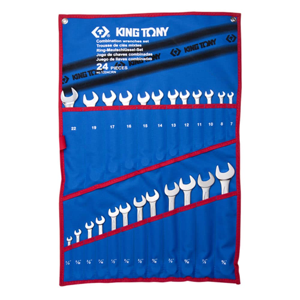 24 Piece Open & Ring Combination Spanner Set Metric/Imperial 7 - 22mm 1/4 -15/16'' 61082321 1224CRN