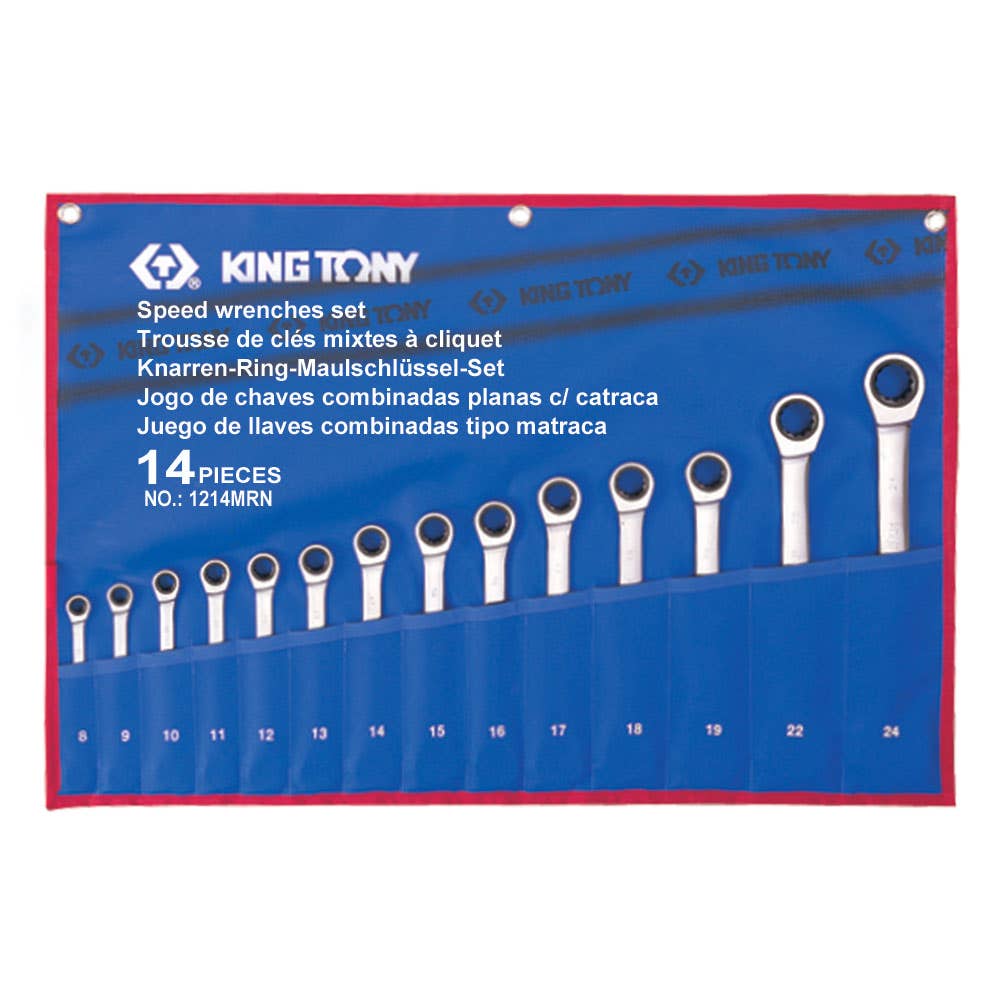 14 Piece Open & Ring Combination Ratchet Spanner Set 8 - 24mm 31760102 12114MRN