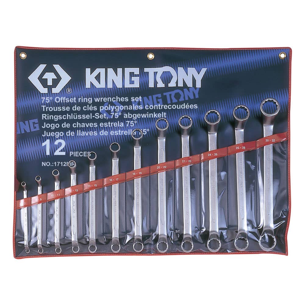 12 Piece Offset Ring Spanner Set 75&deg; Metric 6 - 32mm 61090400 1712MR