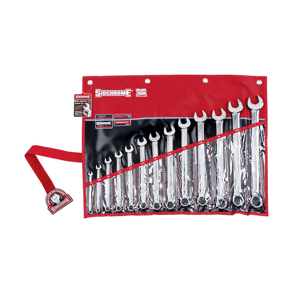 13 Piece Open End & Ring Spanner Set Imperial 81006129 SCMT22410