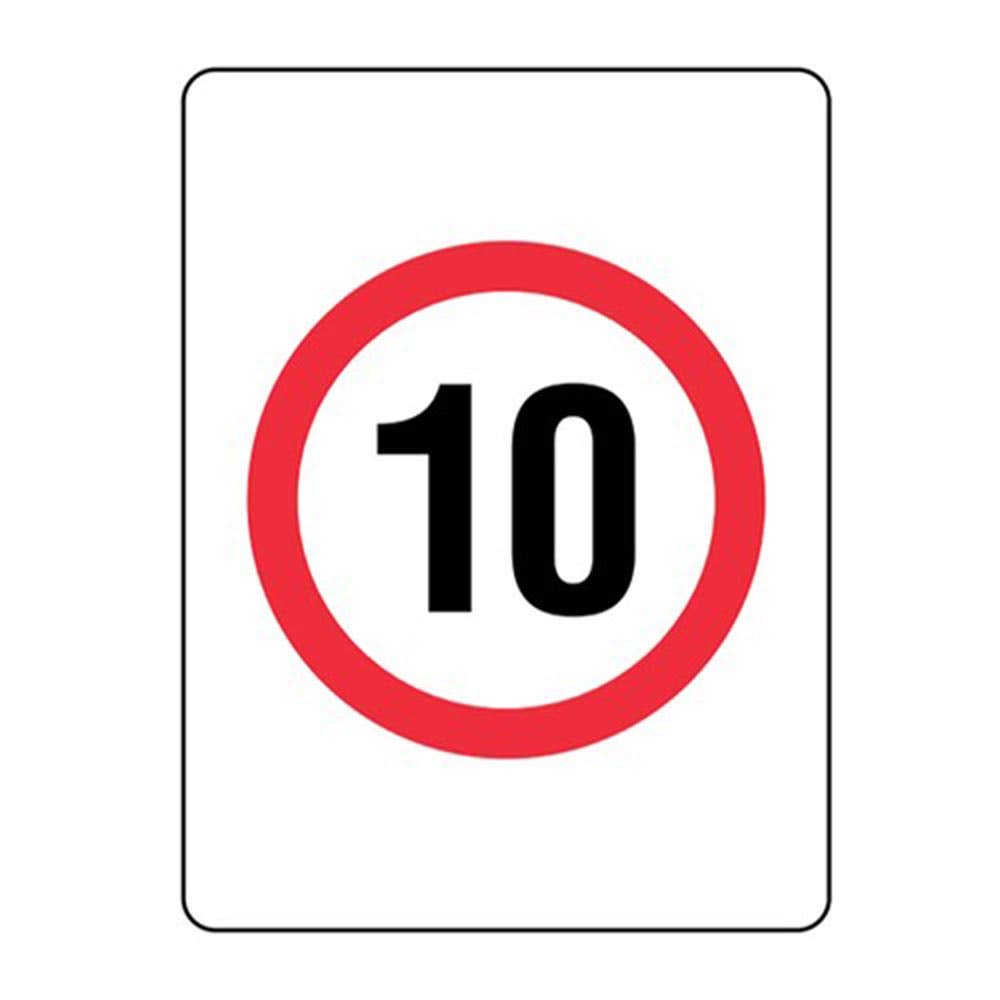 Traffic Sign 10KM SPEED Aluminium Ref Class 1 450x600mm 36021939 TC410C1