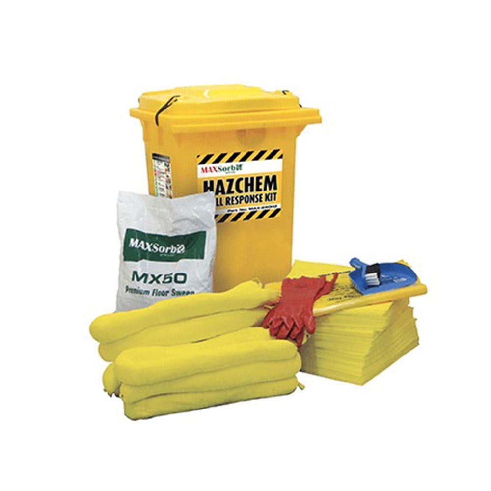 Hazchem Spill Kit 240L Wheelie Bin 129453 MAX-240HZ