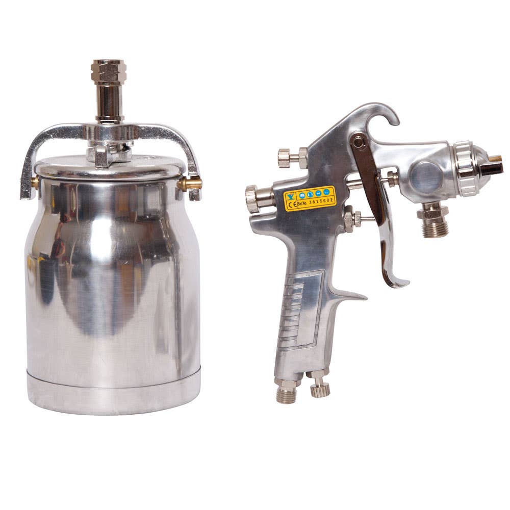Suction Feed Spray Gun Stainless Steel 1L 1.5mm Nozzle 73660140 SPGUN15N