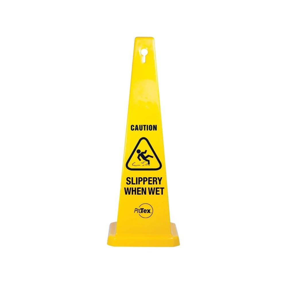 890mm Safety Cone - Caution Slippery When Wet_36019445_STC04