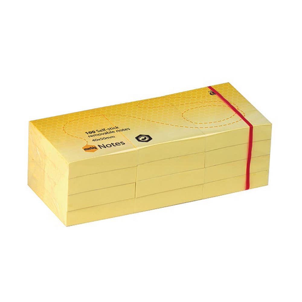 Marbig Note Yellow 40 X 50Mm (12) 1014896 1810205