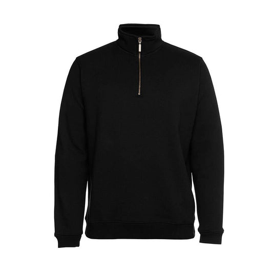 S3FSZ C Of C Brass 1/2 Zip Fleecy Sweat Black Jb's Wear S 542003 S3FSZ-BLK-S
