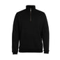 S3FSZ C Of C Brass 1/2 Zip Fleecy Sweat Black Jb's Wear S 542003 S3FSZ-BLK-S