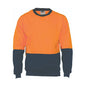 Crew Neck Sweat Top TT Org/Navy - 2XL 36016299 3821-O/N-2XL