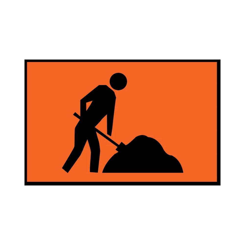 Sign SYMBOLIC WORKER 900 X 600mm Boxed Edge Class 1 Aluminium_421873_T1-5A
