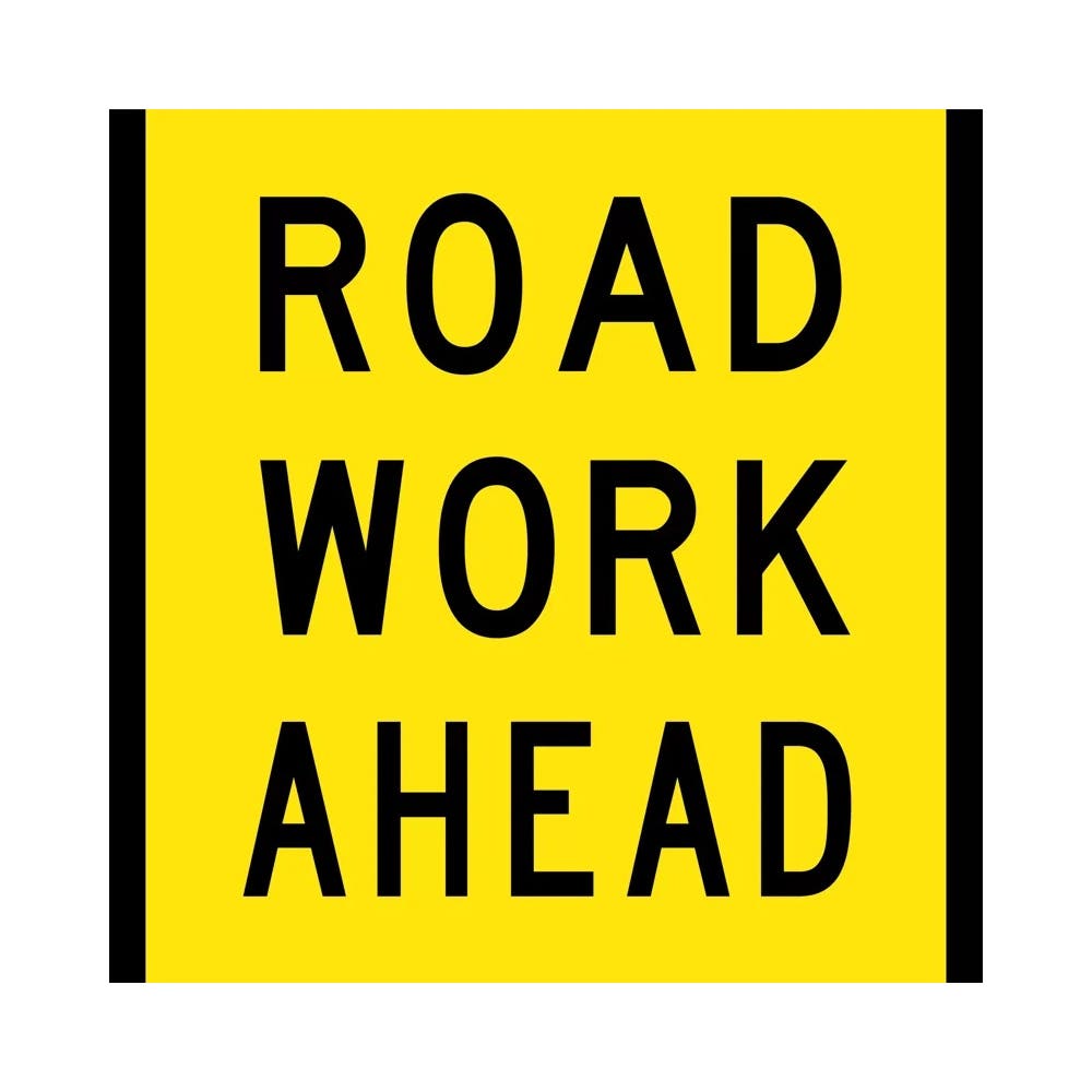 Sign - Road Work Ahead Corflute 600x600 Cl-1_403737_T9-27