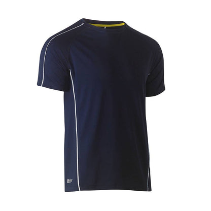 T-Shirt S/S Poly Mesh Crew Neck 130gsm Navy 2XL Bisley 40014054 BK1426 BPCT2XL