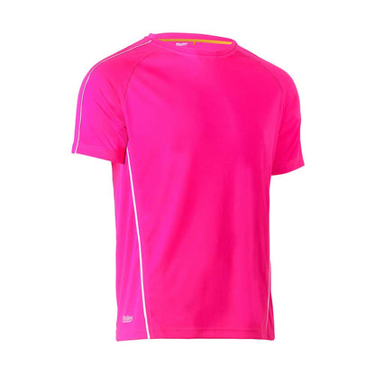 T-Shirt S/S Poly Mesh Crew Neck 130gsm Pink 2XL Bisley 40014038 BK1426 BPNK2XL