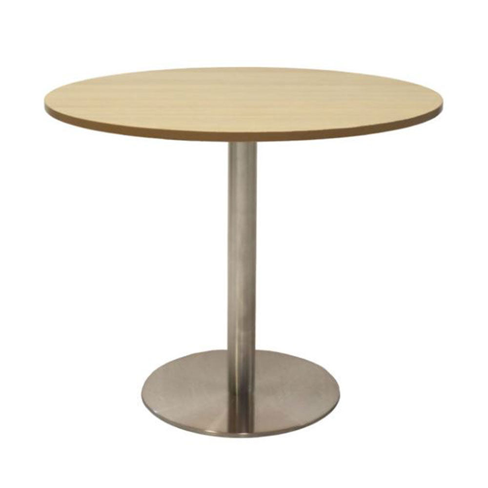 Rapid Table Round 1200mm Natural Oak Chrome Base_9031342_CBT12 NO/SS