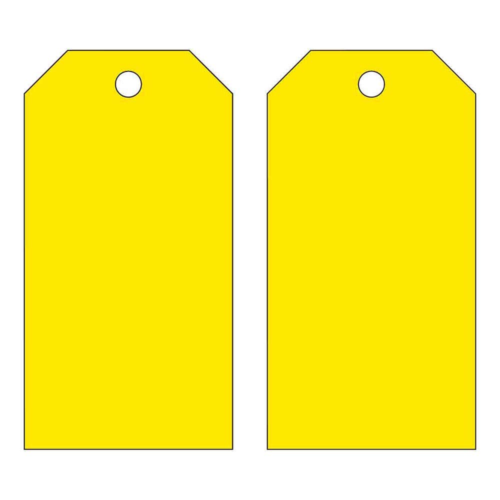 Tag Blank Accident Prevention Yellow 76 x 146mm Pk 25 90160437 65373