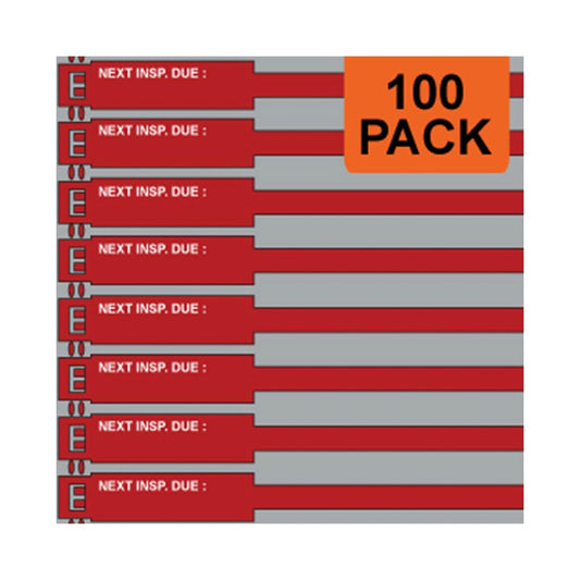 Inspection Tag With Cable Tie Red 100pk 119765 PB-175-00