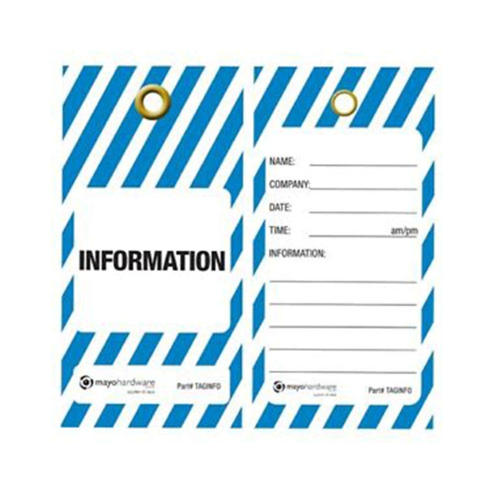 Information Disposable Safety Tag 75 x 150mm 25 Pack 36000009 TAGINFO