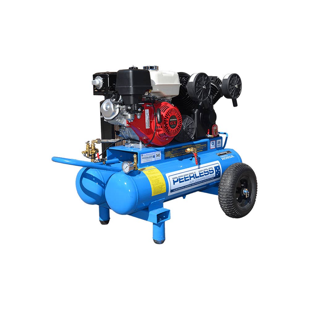 PV25 Petrol Twin Tank 545LPM Air Compressor Electric Start 518566 00563