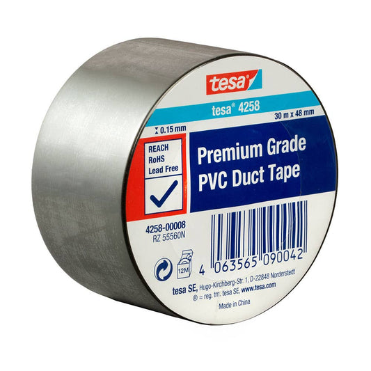 Premium PVC Duct Tape Silver 48mm x 30m 90770002 04258-00008-00