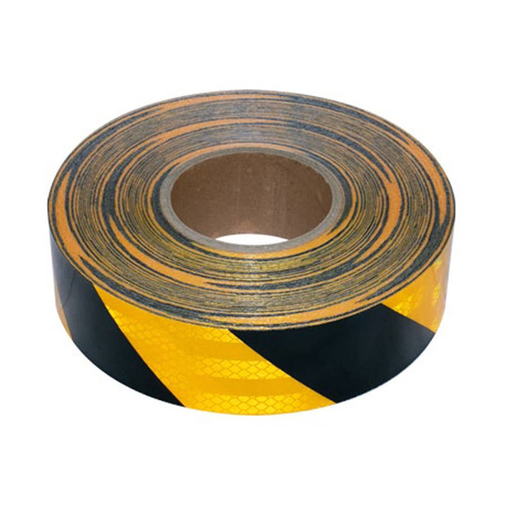 Class 1W Ultra High Intensity Reflective Tape 50mm x 45.7m Black/Yellow 470309 A0133