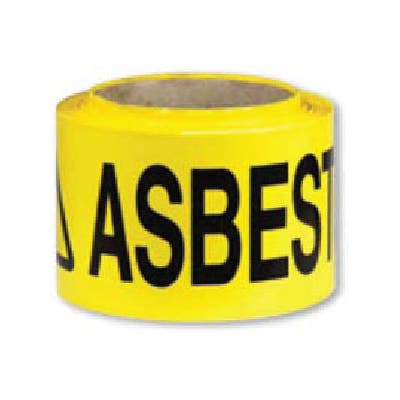 Tape Barrier Asbestos Dust Hazard Yellow 75mm X 50m 434494 BT1Y3