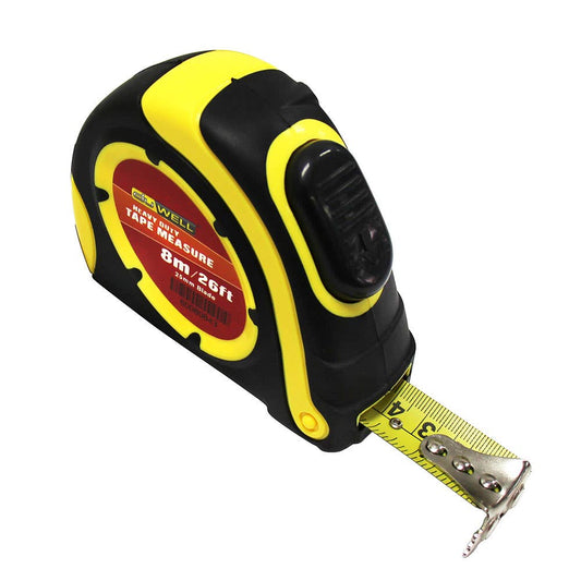 Heavy Duty Tape Measure Metric/Imperial 8m/26ft x 25mm 91860091 TM8MI
