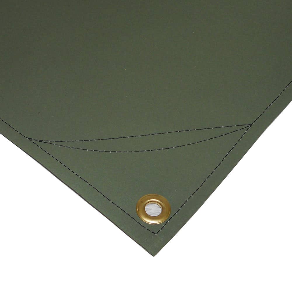 Canvas Tarpaulin & Ropes Green 3.6 x 5.5m 40030656 12104