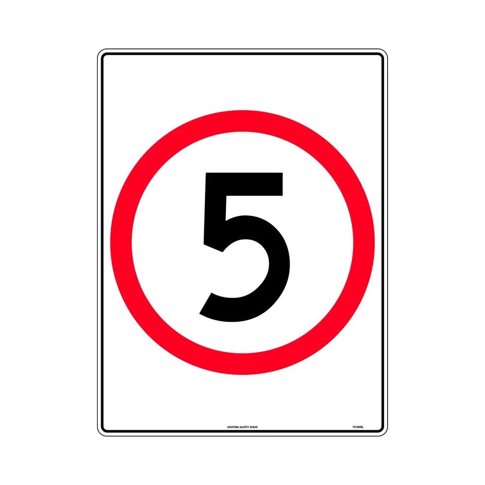 SIGN 5KM SPEED REF CL1 450X600 ALUM_405824_TC409C1