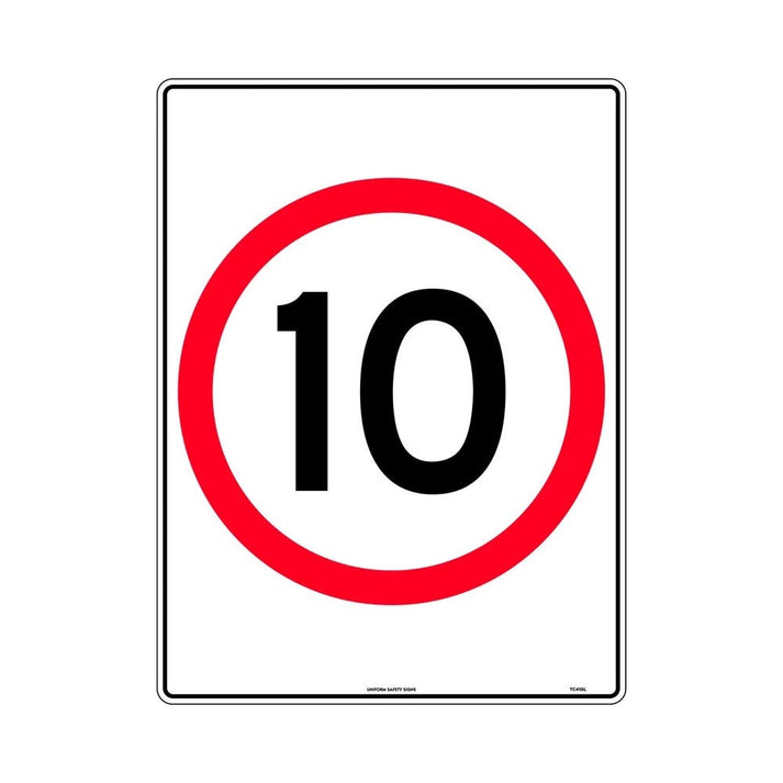 Sign 10 KPH Class 1 Reflective 10 In Roundell 450 x 600mm Aluminium – ATOM