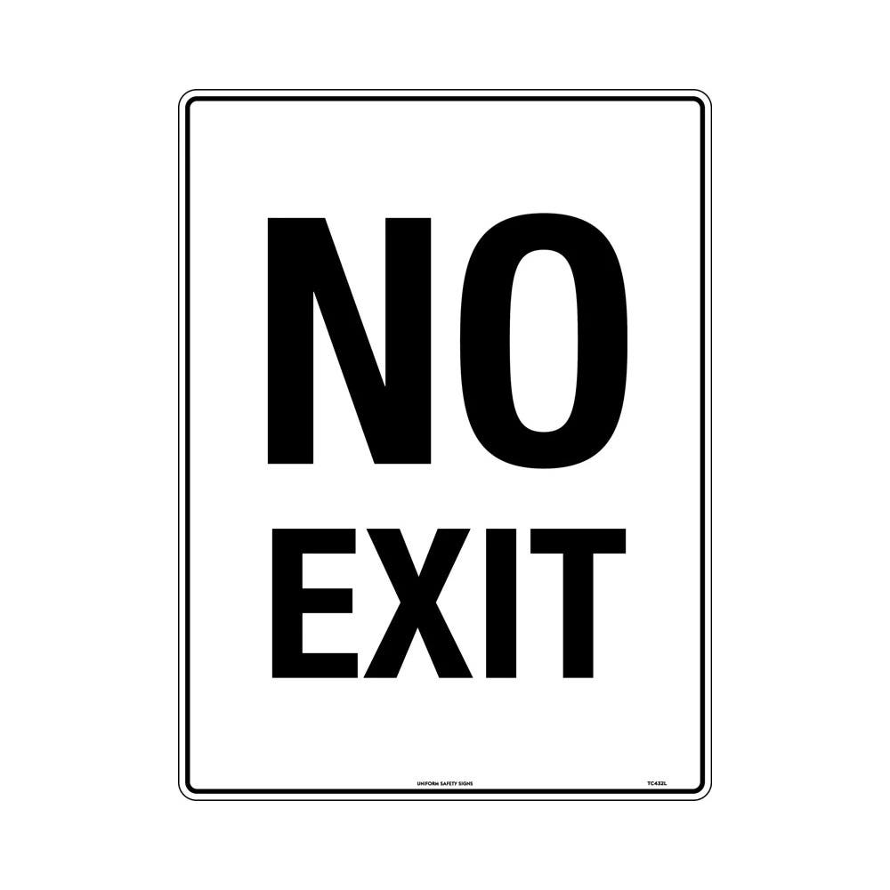 Sign NO EXIT 450x300mm Metal_489781_TC432LSM