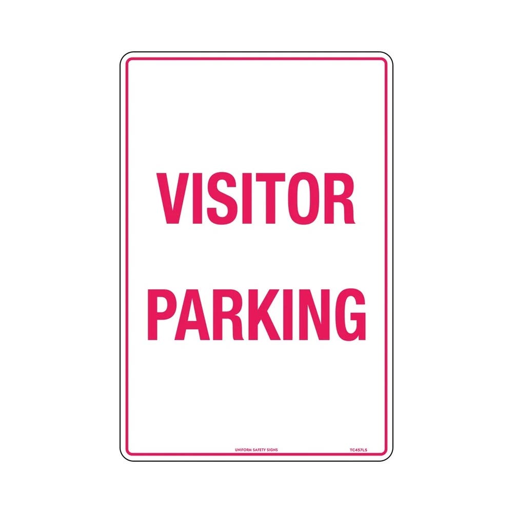 Sign VISITOR PARKING 450 X 300mm Metal_182663_TC457LSM