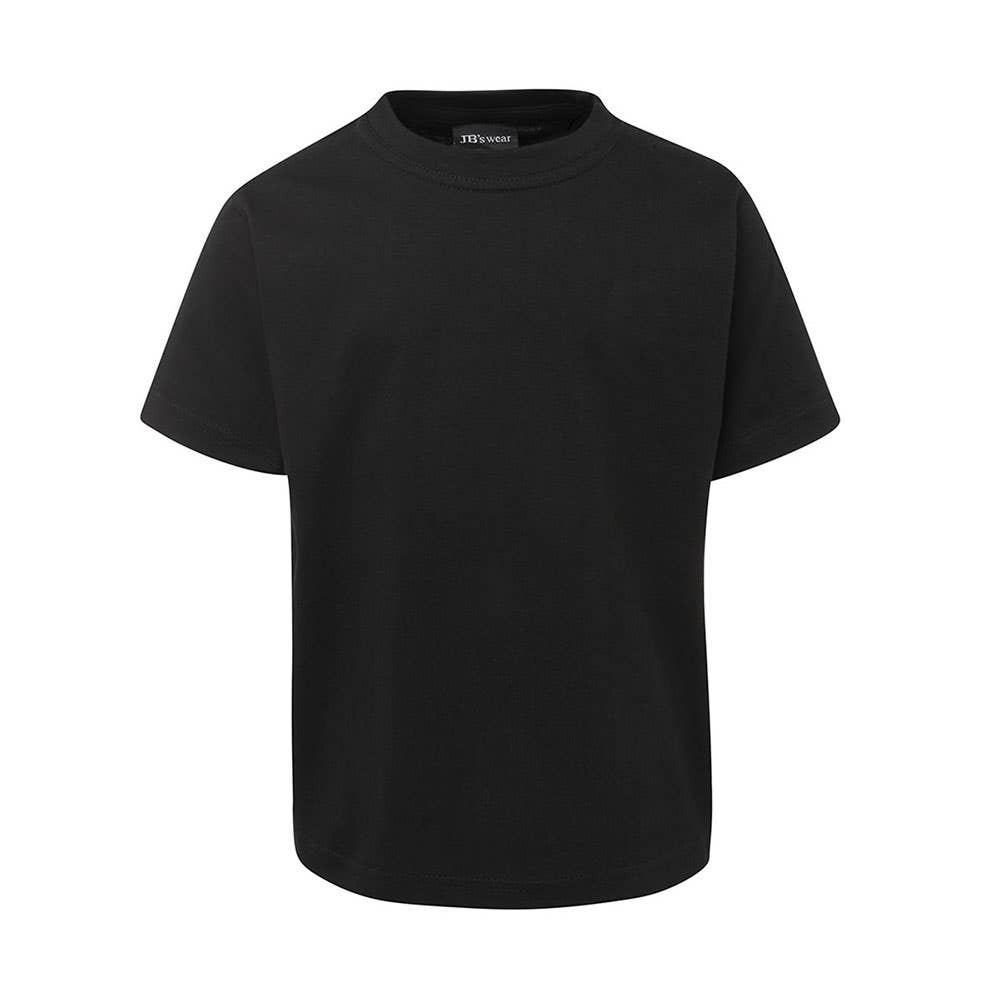Shirt Tee Kids S/S Crew Neck 100% Cotton 190gsm Black 10 JB's Wear 409422 1KT-BLK-10
