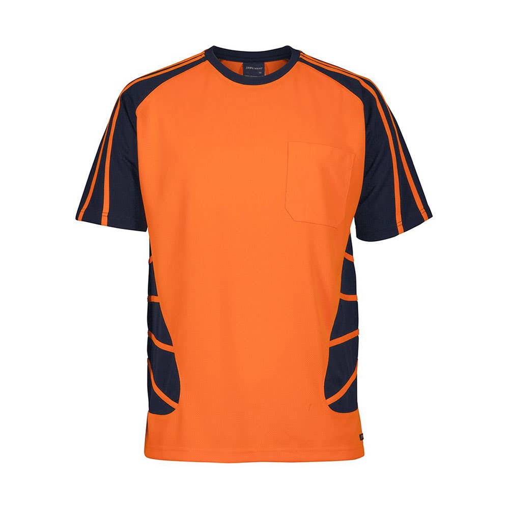 Shirt Hi Vis Spider Tee Orange/Navy Large 6HST 516858 6HST-ON-L