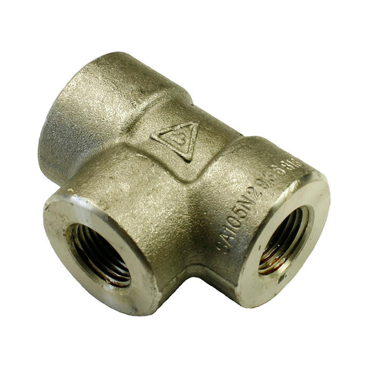 Equal Tee Carbon Steel High Pressure Female 3000psi 1" BSPT 25mmNB_88820168_PT25B