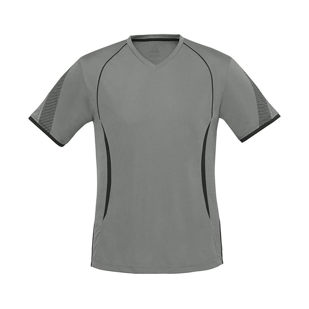 Shirt Tee S/S Polyester Biz Cool Razor Ash/Black Large Biz 204353 T406MS-ASH/BLK-L