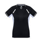 Renegade Ladies Tee Blk/Wht/Sil - 10 532292 T701LS-BLK/WHT/SL-10