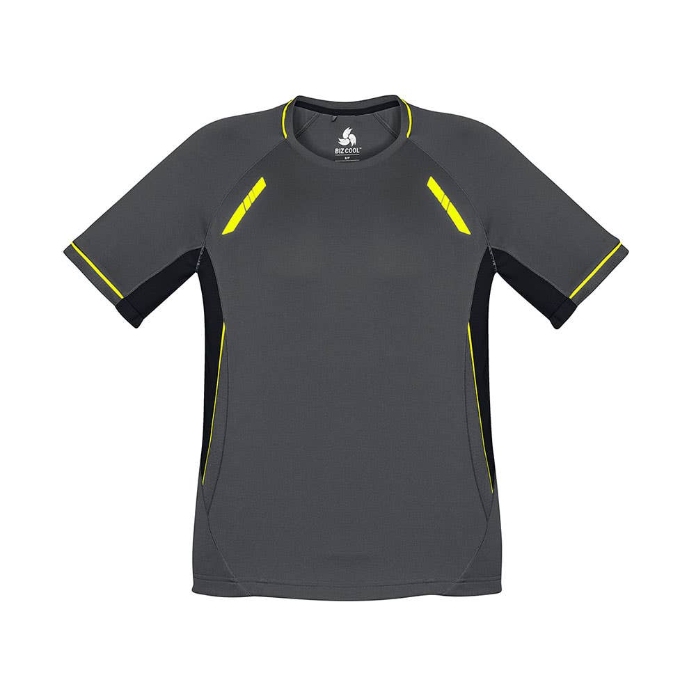 Renegade Mens Tee GryBlk Fluro/Yel - S 36019248 T701MS-GRY/BLK/YEL-S