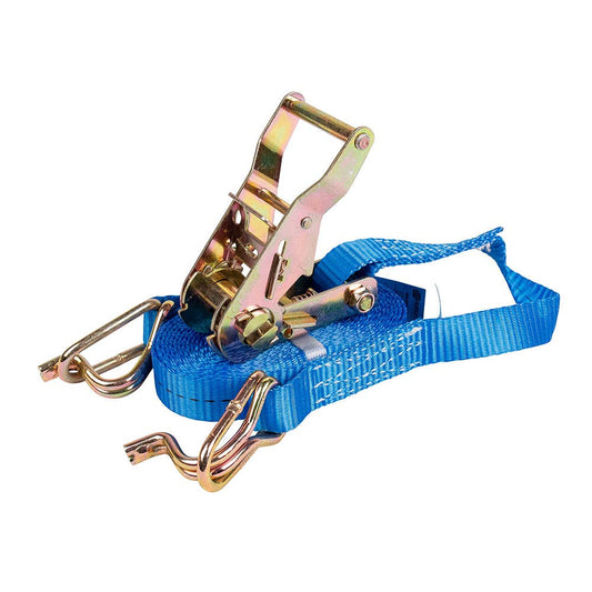 Ratchet Tie Down Strap With Hooks & Keeper Underground Compliant 750kg 25mm x 5m 80005050 TDRU7505M