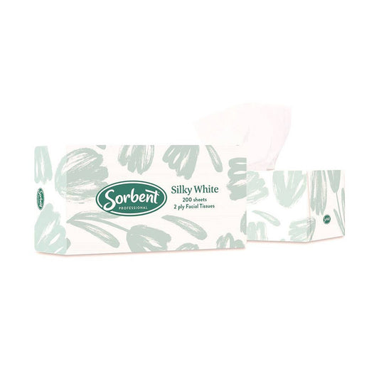 25302 Silky White Facial Tissues 2 Ply 200 Sheets 24 Pk 40036927 86823