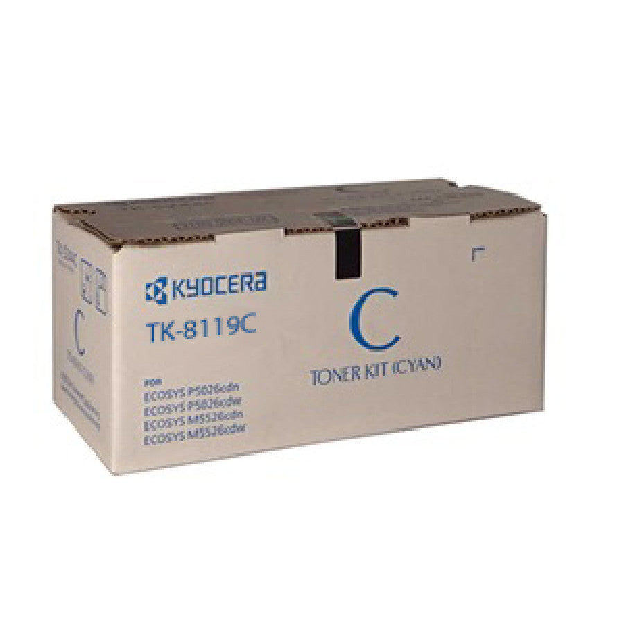 Kyocera TK8119 OEM Laser Toner Cartridge 6000Pg Cyan_1049969_TK-8119C
